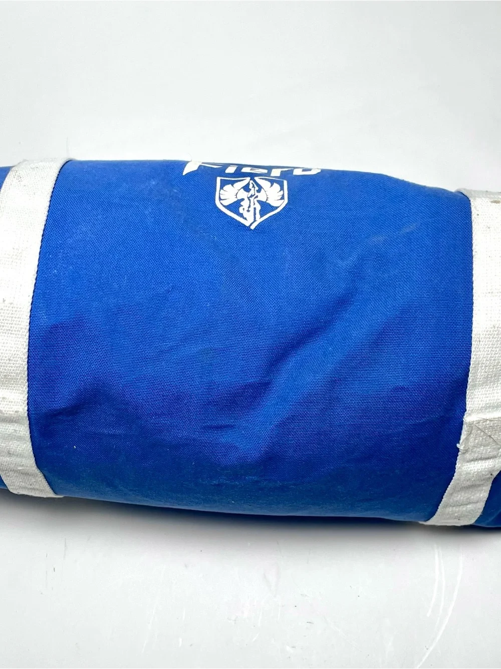 Rare Vintage 80s Pontiac Fiero Promo Canvas Duffel Bag Blue Pegasus Logo